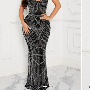 Windsor Embellished Beaded Maxi Dress